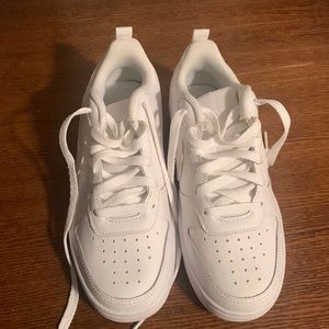 5 youth Nike white classic sneakers worn like maybe 3 times